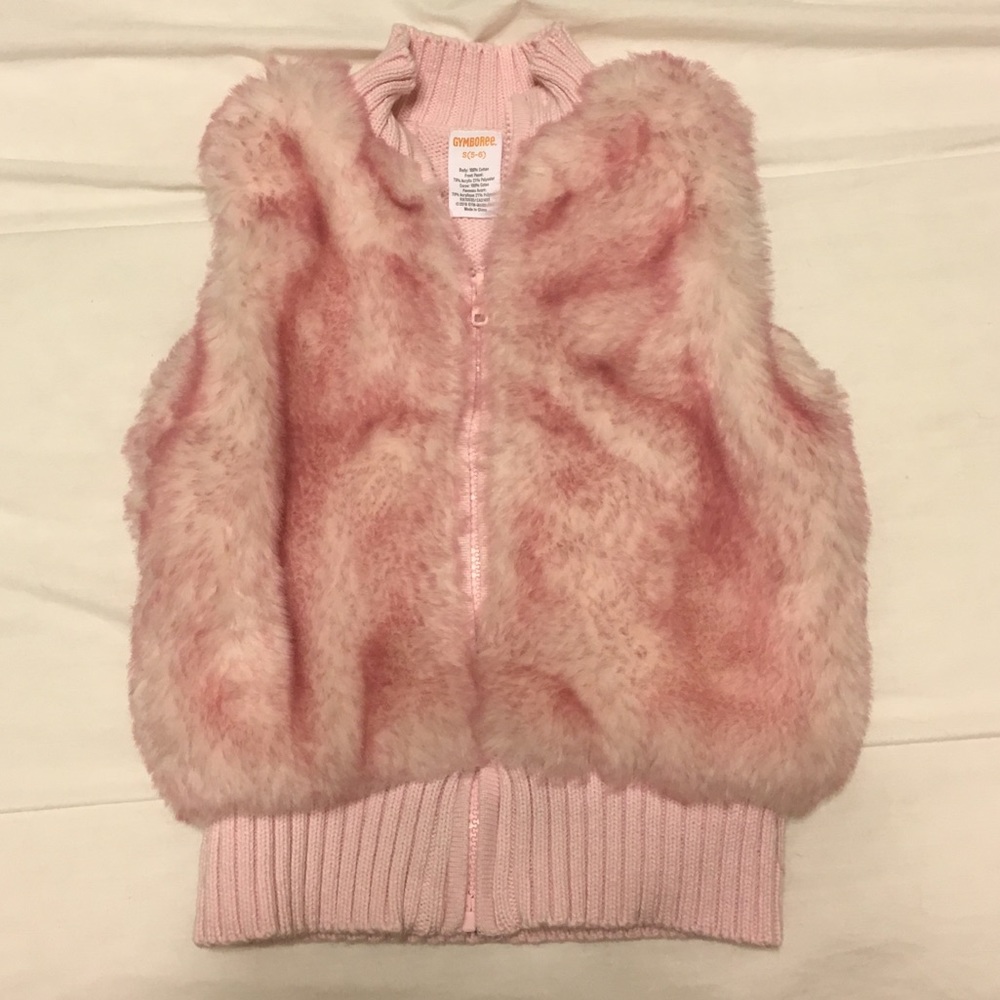 Old Navy Pink Faux Fur Vest
